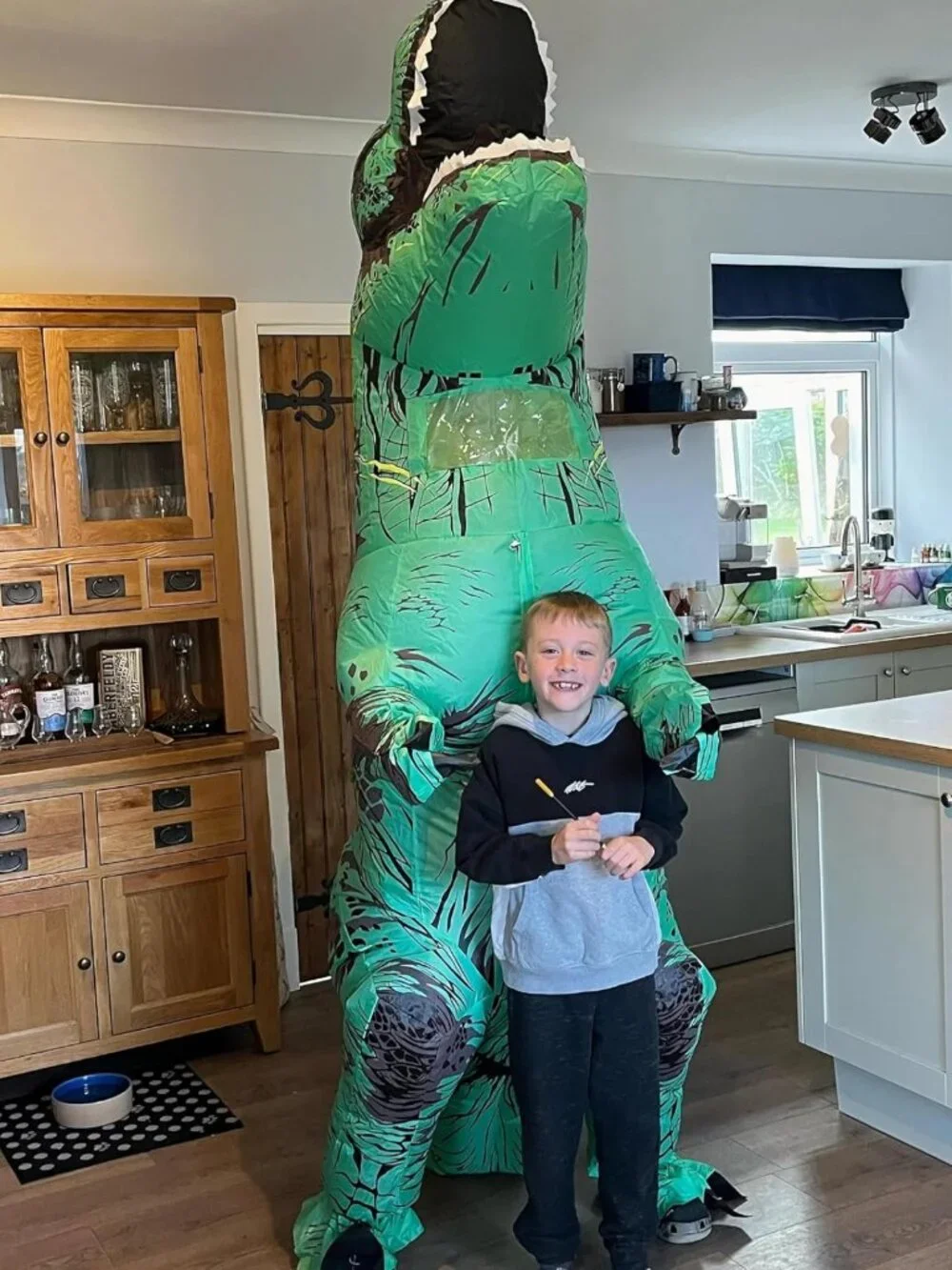 Inflatable T-Rex Costume for Adults - Fun Halloween Dino Outfit for Parties